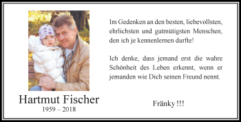 Traueranzeige von Hartmut Fischer von trauer.extra-tipp-moenchengladbach.de