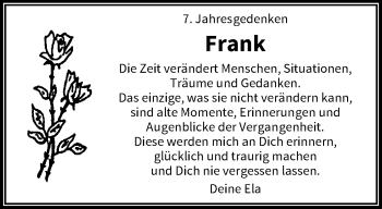 Traueranzeige von Frank  von trauer.wuppertaler-rundschau.de