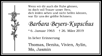 Traueranzeige von Barbara Beyers-Kupschus von trauer.extra-tipp-moenchengladbach.de