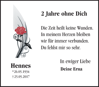 Traueranzeige von Hennes  von trauer.mein.krefeld.de
