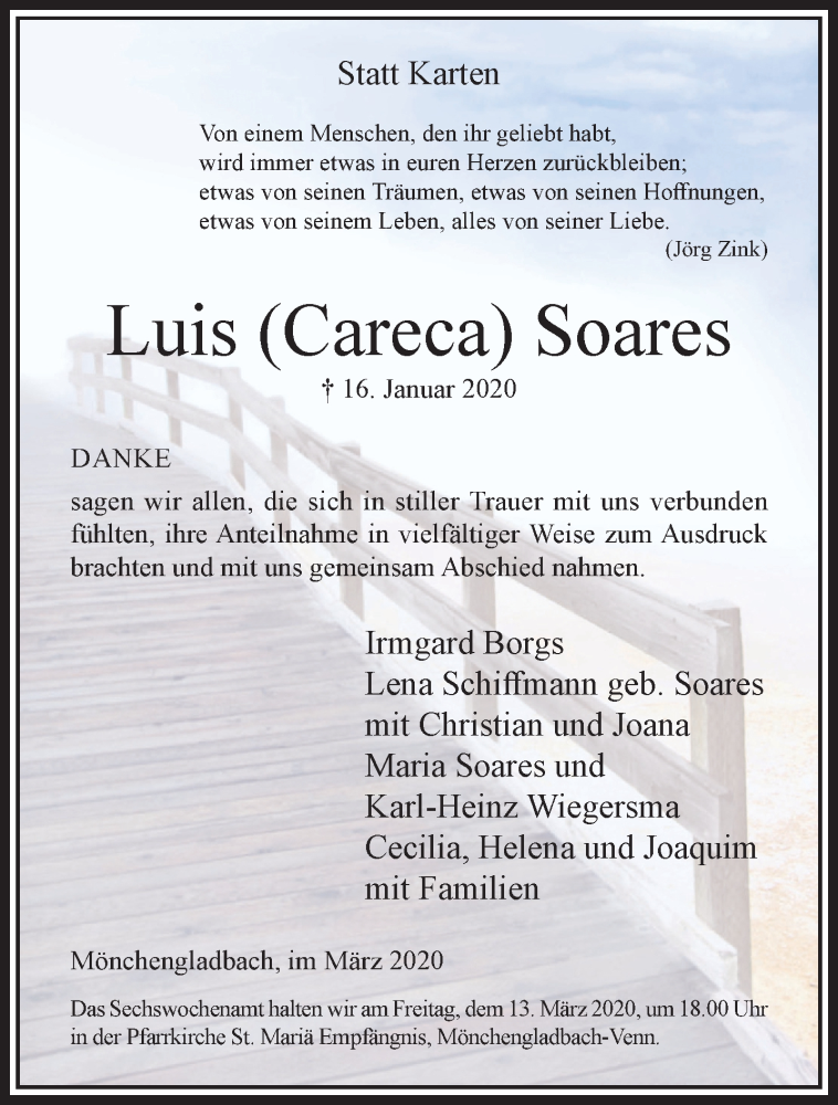  Traueranzeige für Luis Soares vom 08.03.2020 aus trauer.extra-tipp-moenchengladbach.de
