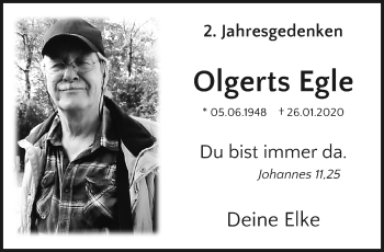 Traueranzeige von Olgerts Egle von trauer.mein.krefeld.de