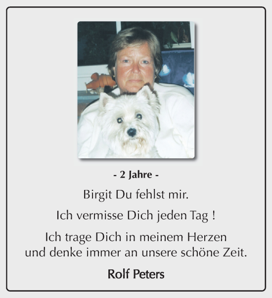 Traueranzeige von Birgit  von trauer.extra-tipp-moenchengladbach.de