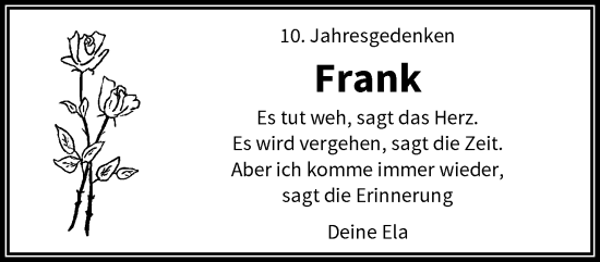 Traueranzeige von Frank  von trauer.wuppertaler-rundschau.de