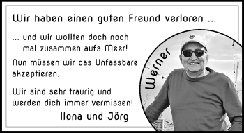 Traueranzeige von Werner  von trauer.extra-tipp-moenchengladbach.de