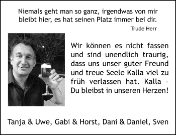 Traueranzeige von Kalla  von trauer.mein.krefeld.de