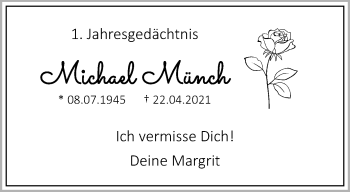 Traueranzeige von Michael Münch von trauer.mein.krefeld.de