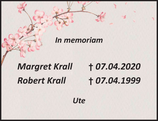 Traueranzeige von Margret und Robert Krall von trauer.extra-tipp-moenchengladbach.de