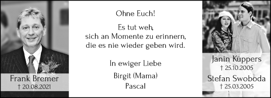 Traueranzeige von Ohne Euch  von trauer.mein.krefeld.de