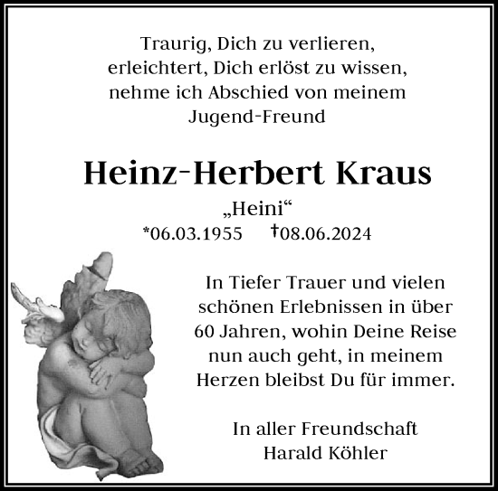 Traueranzeige von Heinz-Herbert Kraus von trauer.wuppertaler-rundschau.de