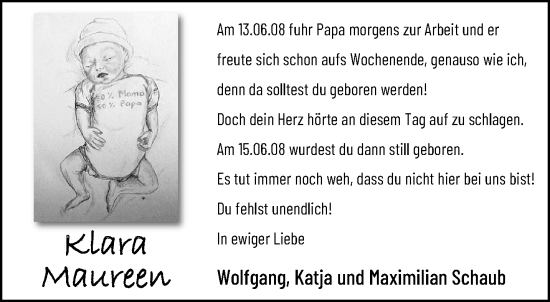 Traueranzeige von Klara Maureen von trauer.extra-tipp-moenchengladbach.de