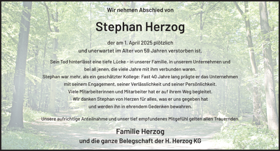 Traueranzeige von Stephan Herzog von trauer.extra-tipp-moenchengladbach.de